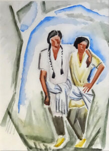 Arnold Ronnebeck, Tony and Mabel, watercolor on paper, 1925