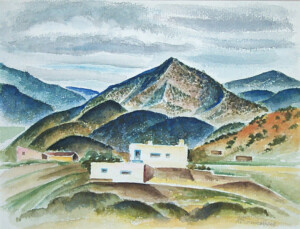 Arnold Ronnebeck, Taos Landscape, watercolor on paper, undated