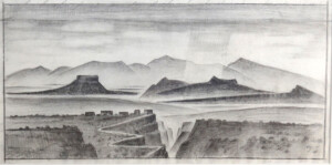 Arnold Ronnebeck, New Mexico Rain #6, charcoal and graphite on paper, c1931