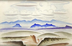 Arnold Ronnebeck, Northern New Mexico, watercolor on paper, c1927