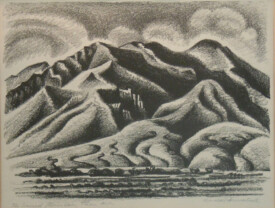 Arnold Ronnebeck, Sacred Mountain of Taos, 1928