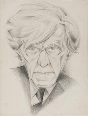 Arnold Ronnebeck, Alfred Stieglitz, pencil on paper, 1925, Philadelphia Museum of Art