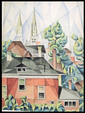 Arnold Ronnebeck, North from Chappell House, Denver, watercolor and ink on paper, 1926, Denver Art Museum