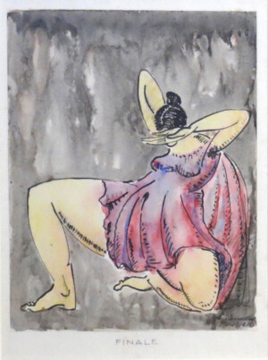 Isadora Duncan Finale, watercolor and ink on paper, 1912