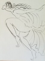 Isadora Duncan, ink on paper, 1912 Arnold Ronnebeck, Isadora Duncan, ink on paper, 1912