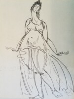 Isadora Duncan, Andante, ink on paper, 1912 Arnold Ronnebeck, Isadora Duncan, Andante, nk on paper, 1912