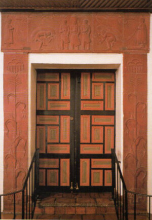 Arnold Ronnebeck, Corn Dance, La Fonda Hotel West Door, Santa Fe,terracotta, 1927