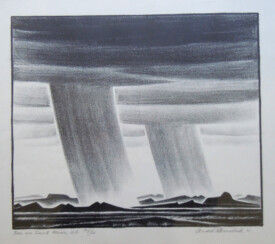 Arnold Ronnebeck, Rain Over Desert Mesa, 1931