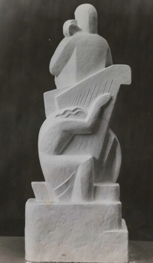 Arnold Ronnebeck, Homage to Maurice Ravel, painted plaster, 1937