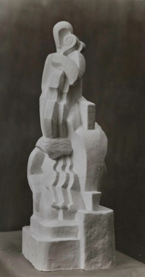 Arnold Ronnebeckc, Homage to Maurice Ravel, painted plaster, 1937