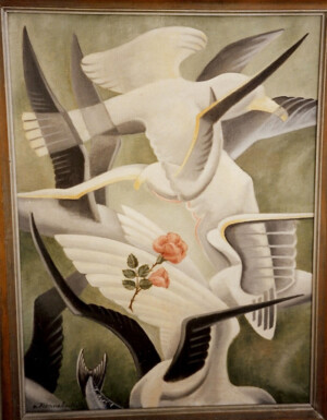 Arnold Ronnebeck, Seagull and the Rose (Memorial to Marsden Hartley), oil on canvas, c1943