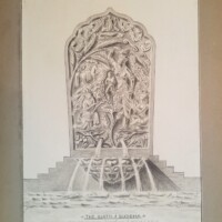 The Birth of Buddha, Shangri-La House, Denbver, Pencil on Paper, Mounted on Board, 1938 Arnold Ronnebeck, The Birth of Buddha, 1938