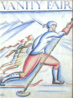 Arnold Ronnebeck, Proposal Cover for Vanity Fair, watercolor on paper, 1935