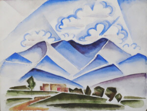 Arnold Ronnebeck, View from Casa Luhan, watercolor on paper, c1925
