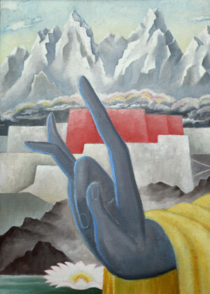 Arnold Ronnebeck, White Lotus of Llasa, oil on canvas, c1940s, Private Collection