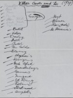 1939 Christmas Card List Arnold Ronnebeck, 1939 Christmas Card List