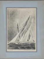 Yacht Races Holiday Card, c1935 Arnold Ronnebeck, Yacht Races Holiday Card, c1935
